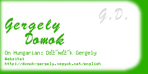 gergely domok business card